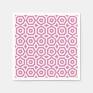 rosa geometrische Muster Deko Serviette