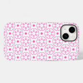 "Rosa geometrisches Blumenmuster" Moderne Muster-H Case-Mate iPhone Hülle (Rückseite (Horizontal))