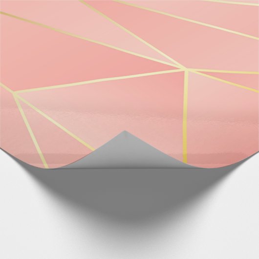 rosa Geometrisches Design Geschenkpapier (Ecke)