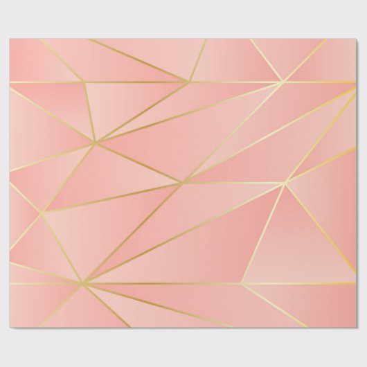 rosa Geometrisches Design Geschenkpapier (Flach)