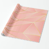 rosa Geometrisches Design Geschenkpapier (Ungerollt)