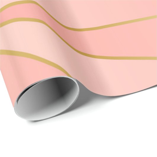 rosa Geometrisches Design Geschenkpapier (Rolleneckpunkt)
