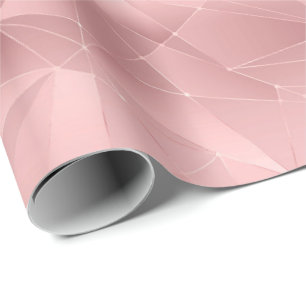 Rosa geometrisches Dreieck Glam Glanz trendy stilv Geschenkpapier