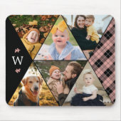 rosa geometrisches Fotomongramm Mousepad (Vorne)