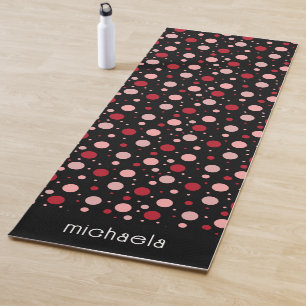 Rosa geometrisches Kreis-Muster im Retro-Stil  Yogamatte
