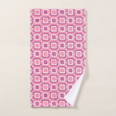 Rosa geometrisches Muster Badhandtuch Set (Handtuch)
