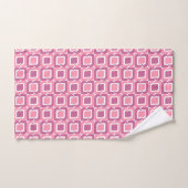 Rosa geometrisches Muster Badhandtuch Set (Handtuch)