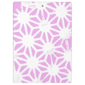 rosa geometrisches Muster Klemmbrett (Rückseite)