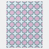 Rosa geometrisches Muster mit Kreis Fleecedecke (Vorderseite)