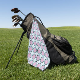 Rosa geometrisches Muster mit Kreis Golfhandtuch
