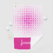 Rosa geometrisches Muster-personalisiertes Golfhandtuch (Insitu)