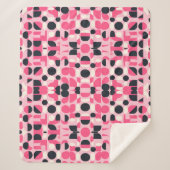 rosa geometrisches Muster Sherpadecke (Vorderseite)