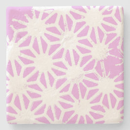 rosa geometrisches Muster Steinuntersetzer