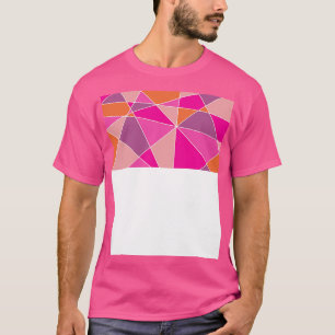 rosa geometrisches Muster T-Shirt