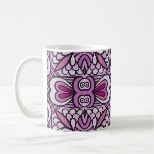 rosa geometrisches Nahtloses Muster Kaffeetasse