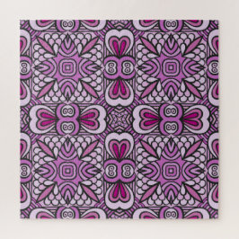 rosa geometrisches Nahtloses Muster Puzzle