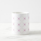 Rosa geometrisches Sternenmuster-Tasse Kaffeetasse (Mittel)