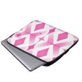 Rosa geometrisches Weltraummuster Laptopschutzhülle (Vorne Knopf)