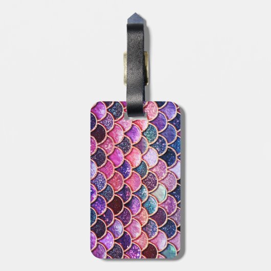 Rosa Gepäckanhänger (Rückseite vertikal)