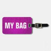 Rosa Gepäckanhänger für Entwurf der Frauen | (Vorderseite horizontal)