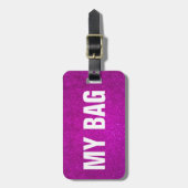 Rosa Gepäckanhänger für Entwurf der Frauen | (Vorderseite vertikal)