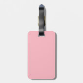 Rosa Gepäckmarke mit dem Aufdruck "Mine" Gepäckanhänger (Rückseite vertikal)