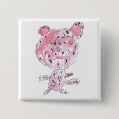 Rosa Gepard Button (Vorderseite)