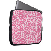 Rosa Gepard-Druck Laptopschutzhülle (Vorne Rechts)