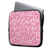 Rosa Gepard-Druck Laptopschutzhülle (Vorderseite Links)