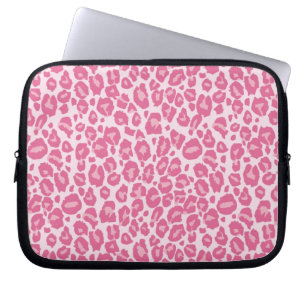 Rosa Gepard-Druck Laptopschutzhülle