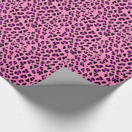 Rosa Gepard-Druck-Packpapier Geschenkpapier (Ecke)