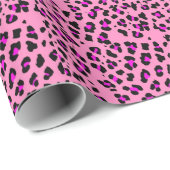Rosa Gepard-Druck-Packpapier Geschenkpapier (Rolleneckpunkt)