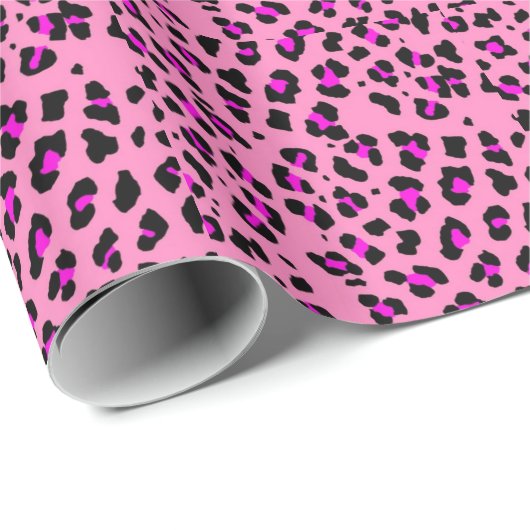 Rosa Gepard-Druck-Packpapier Geschenkpapier (Rolleneckpunkt)
