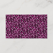 Rosa Gepard-oder Leopard-Visitenkarte (#BUS 015) Visitenkarte (Rückseite)