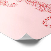 Rosa Geparden Wand Kunstdrucke, trendige Kunst Poster (Ecke)