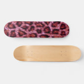 rosa Gepardenprint Skateboard (Horizontal)