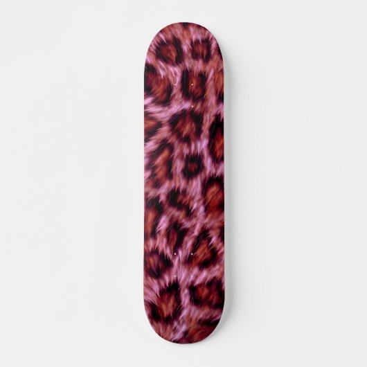 rosa Gepardenprint Skateboard (Vorne)