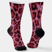rosa Gepardenprint Socken (Gewinkelt)
