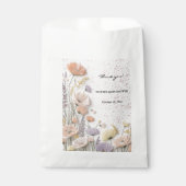 Rosa gepresste Wildblume Babydusche Geschenktütchen (Vorderseite)