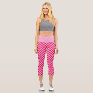 rosa geprüft capri leggings