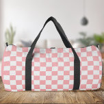 rosa geprüft duffle bag<br><div class="desc">Rosa,  viereckiges Muster - Duffsack</div>