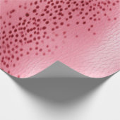 Rosa Gepunktet rosa Lederaussehen Geschenkpapier (Ecke)