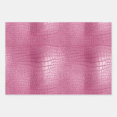 Rosa Gepunktet rosa Lederaussehen Geschenkpapier Set (Vorderseite 3)