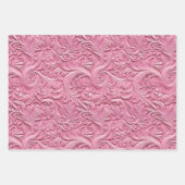 Rosa Gepunktet rosa Lederaussehen Geschenkpapier Set (Vorderseite 2)
