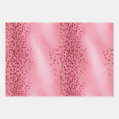 Rosa Gepunktet rosa Lederaussehen Geschenkpapier Set (Vorderseite)