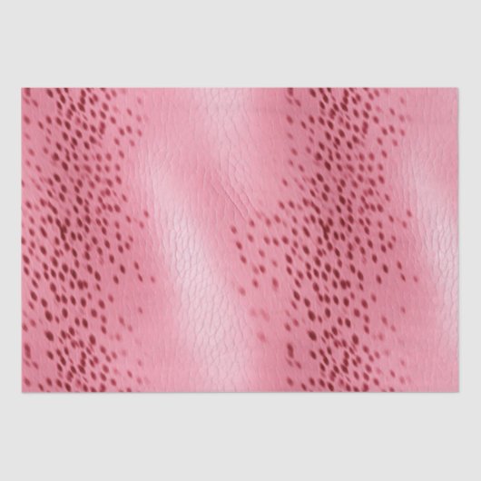 Rosa Gepunktet rosa Lederaussehen Seidenpapier (Vorderseite)