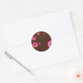Rosa gepunktete Blume und Happy Birds Sticker (Umschlag)