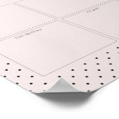 Rosa gepunkteter Wochenplaner, druckbar Poster (Ecke)