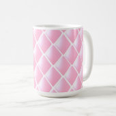Rosa gequiltes Diamantmuster Kaffeetasse (VorderseiteRechts)