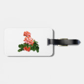 Rosa Geranien Gepäckanhänger (Rückseite horizontal)